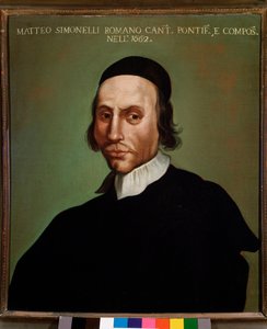 Retrato de Matteo Simonelli (1618-1696), compositor italiano Anonymous painting. 1662. Bolonha, Museo civico Museo de Unknown artist
