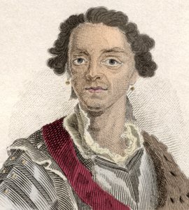 Retrato de Maurice de Saxônia (Hermann Moritz) (1696-1750), chamado "Conde de Saxônia" ou "Conde de Raute", condomínio e marechal general da França. Gravura do século XIX. de Unknown artist