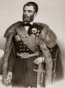 Retrato de Michel III Obrenovic 1823-1868 Príncipe da Sérvia - Mihailo Obrenovic III Príncipe da Sérvia de Unknown artist