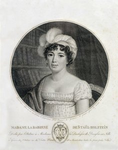 Retrato de Mme de Staël - gravura de Unknown artist