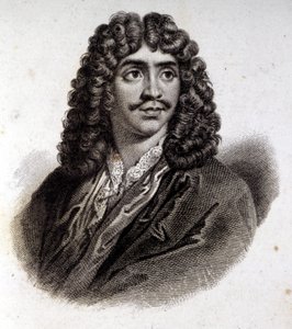 Retrato de Molière, gravura do século XIX de Unknown artist