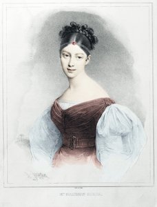 Retrato da Sra. Malibran Garcia - cantora mezzo soprano de Unknown artist