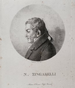 Retrato de Nicola Antonio Zingarelli (gravura de Unknown artist