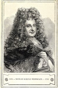 Retrato de Nicolas Boileau Despreaux (Boileau-Despreaux) (1636 - 1711), gravura do século XIX de Unknown artist