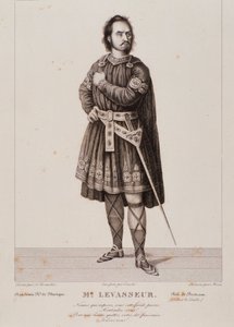 Retrato de Nicolas Prosper Levasseur como Bertram na ópera Robert le diable (1831) de Unknown artist