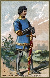 Retrato de Olivier de Clisson (1336 - 1407). Cromolitografia do final do século XIX. de Unknown artist
