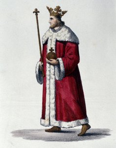 Retrato de Pepin III conhecido como Pepin the Brief (714-768), rei da França. de Unknown artist