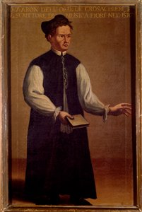 Retrato de Pietro Aaron (Aron) (1489-1545), teórico da música italiana Pintura anónima. Século XVI. Bolonha, Museo Cívico Bibliografico de Unknown artist