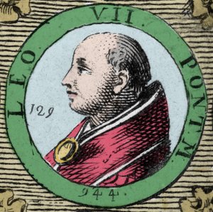 Retrato do Papa Leão VII (Leone) papa de 936 a 939. de Unknown artist