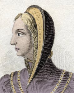Retrato da Rainha Isabel de Castela (Isabel 1ª a Católica) (1451-1504). Gravura do século XIX. de Unknown artist