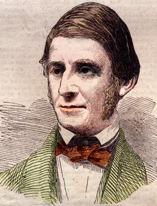Retrato de Ralph Waldo Emerson (1803-1882), ensaísta, filósofo, poeta americano. Gravura em "The illustrated London News" de 20 de Março de 1858. de Unknown artist