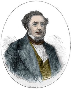Retrato de Robert Stephenson, engenheiro mecânico e civil inglês (1803-1859) de Unknown artist