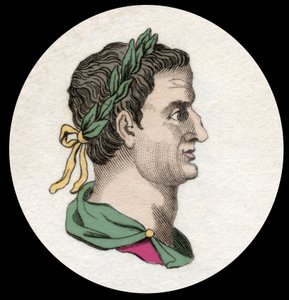 Retrato de Servius Sulpicius Galba (3 a.C.-69 d.C.), Imperador Romano. Gravura do século XIX de Unknown artist