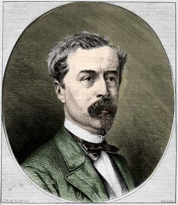 Retrato de Sir Richard Wallace (1818-1890), filantropo inglês e coleccionador de arte. Gravura de 1872. de Unknown artist