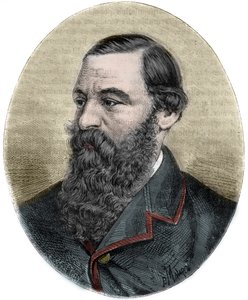 Retrato de Sir Samuel Baker (1821-1893) gravura de "Picturesque Histoire des grands voyages au XIX century". 1877 de Unknown artist