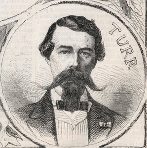 Retrato de Stefan Istvan Turr (1824-1908), general húngaro - Gravura em "O Mundo Ilustrado de Unknown artist