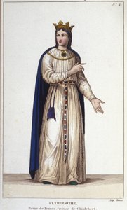 Retrato de Ultrogothe Queen of France e esposa de Childebert 1st. de Unknown artist