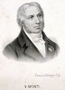 Retrato de Vincenzo Monti (1754 - 1828), poeta italiano, gravura do século XIX. de Unknown artist
