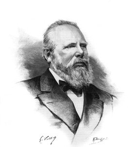 Retrato de Guilherme III (1817-1890) Rei dos Países Baixos (Holanda). Gravura em "Le monde illustrious" (O monde ilustre) de Unknown artist