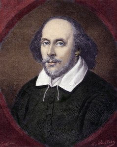 Retrato de William Shakespeare (1564-1616), dramaturgo inglês. de Unknown artist
