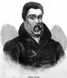 Retrato de William Tyndale (Tindale) (1494-1536), teólogo e tradutor galês. Gravura do século XIX. de Unknown artist