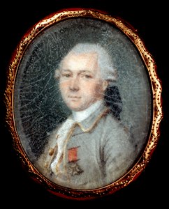 Retrato de um Cavaleiro da Ordem do Espírito Santo (Ordem do Espírito Santo) Pintura em miniatura do século XVII. Paris, Museu da Legião d