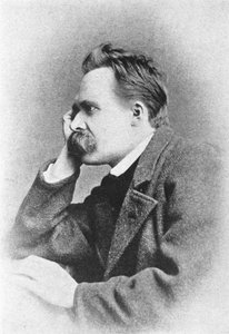 Retrato do filósofo alemão Friedrich Nietzsche (1844 - 1900). de Unknown artist