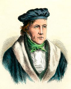 Retrato do filósofo alemão Georg Wilhelm Friedrich Hegel (1770-1831). de Unknown artist