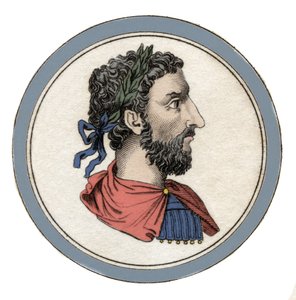 Retrato do Imperador Romano Marcus Aurelius (César Marcus Aurelius Antoninus Augustus) (121-180) de Unknown artist