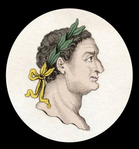 Retrato do Imperador Romano Tito (39-81). (Titus Flavius Sabinus Vespasianus). Gravura do século XIX. de Unknown artist