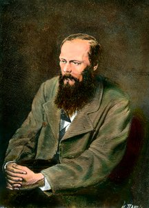 Retrato do escritor russo Fedor Dostoievsky (Dostoevsky ou Dostoevskij) (1821-1881). de Unknown artist