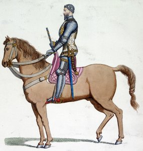 Retrato sobre o cavalo de Bernabo Visconti (1319-1385), Senhor de Milão. de Unknown artist