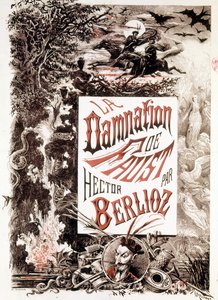 Cartaz de La Damnation de Faust de Hector Berlioz. sd. final do século XIX. de Unknown artist