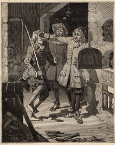 Olaria: terra para cachimbo (faiança fina). O inglês John Astbury (1688-1743) veio à casa dos irmãos John Philip e David Elers para lhes roubar o segredo da nova faiança branca. Gravura de 1885 em "Les arts et metiers illustres" de A de Unknown artist
