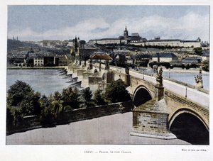 Praga, Ponte Charles, final do século XIX de Unknown artist