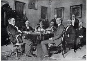 O Presidente McKinley e o seu Gabinete na Casa Branca de Unknown artist
