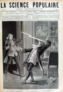 O Professor Georges Guillaume Richmann (1711-1753) morreu na sua oficina após uma experiência com um electrómetro de Unknown artist