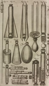 Foguetes e instrumentos pirotécnicos, gravura de Grand Art d