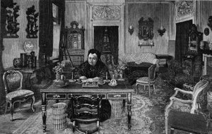 Rainha de Inglaterra Victoria em Villa Palmieri em Florença, em 1893. de Unknown artist