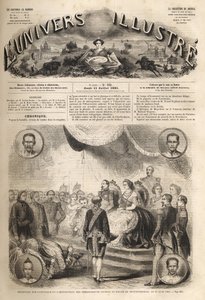 Recepção dos embaixadores siameses pelo imperador Napoleão III e a imperatriz Eugenia no Palácio de Fontainebleau, 27 de Junho de 1861 - "Reception des ambassadeurs du Siam par Napoleon III et l
