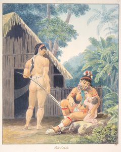 Caribes vermelhos, c.1843-50 (aguarela) de Unknown artist