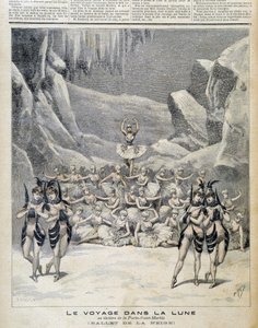 Representação no Teatro da Porta Saint Martin da "Viagem na Lua" - no "Le Petite Journal" de 04/09/1892 de Unknown artist