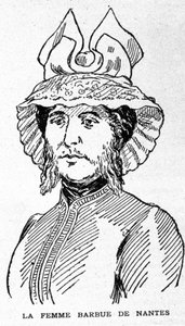 Representação da mulher barbuda de Nantes. de Unknown artist