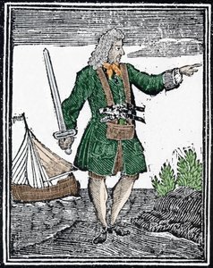 Representação do pirata Charles Vane. de Unknown artist