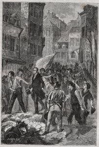 Revolta dos canuts em Lyon em 1831 - Louis Bouvier-Dumolart (Dumolard) (Bouvier Dumolart) prefeito e deputado de Lyon libertado de Unknown artist