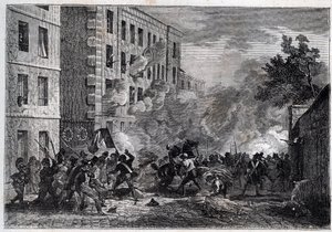 Revolução 1830 - Morte do politécnico Louis Vaneau (Vanneau de Unknown artist