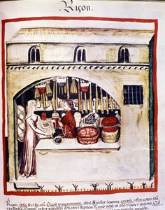 Vendedor de arroz - em Tacuinum Sanitatis de Unknown artist