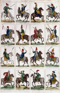 Cavaleiros de braço russos - gravura de Unknown artist