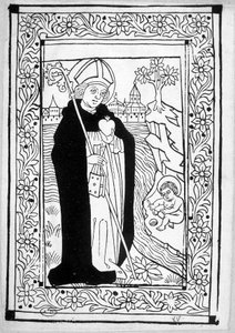 Santo Agostinho - gravura de Unknown artist