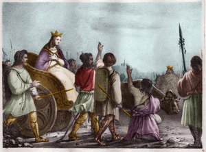 Santa Clotilde, Rainha dos Francos (v. 475-545), esposa de Clovis 1st. de Unknown artist